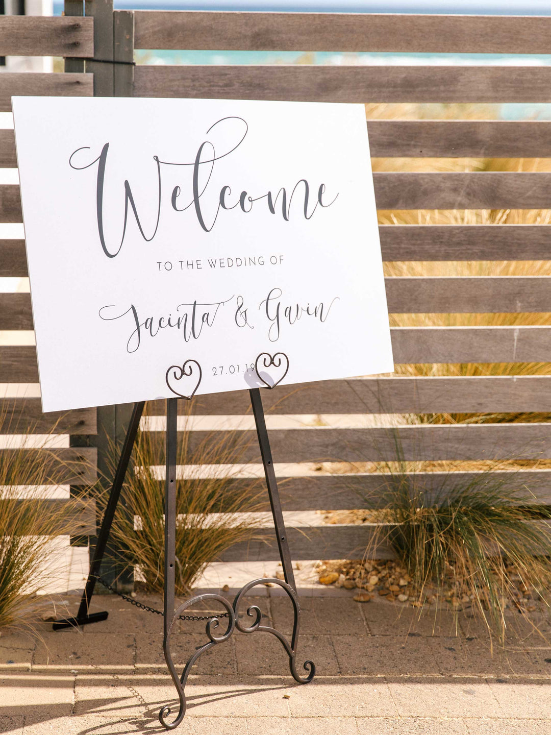 Ivory and Ink Weddings Hire Metal Easel Hire