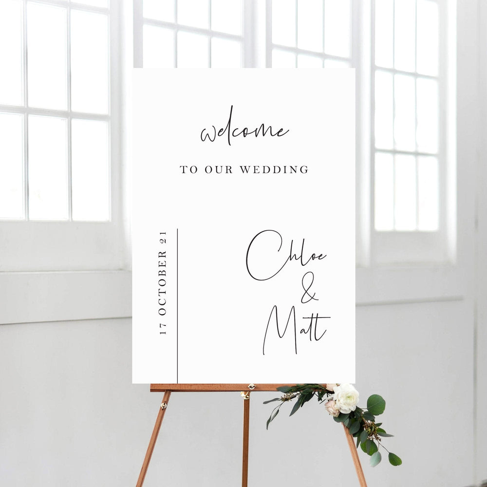 Ivory and Ink Weddings Welcome Sign CHLOE 2 Sign Package