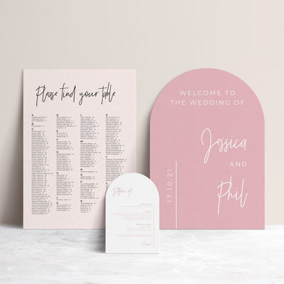 Ivory and Ink Weddings Welcome Sign JESSICA 3 Sign Package