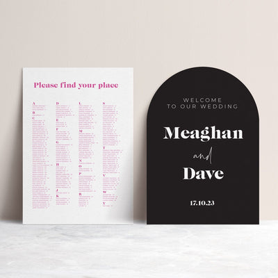 Ivory and Ink Weddings Welcome Sign MEAGHAN 2 Sign Package