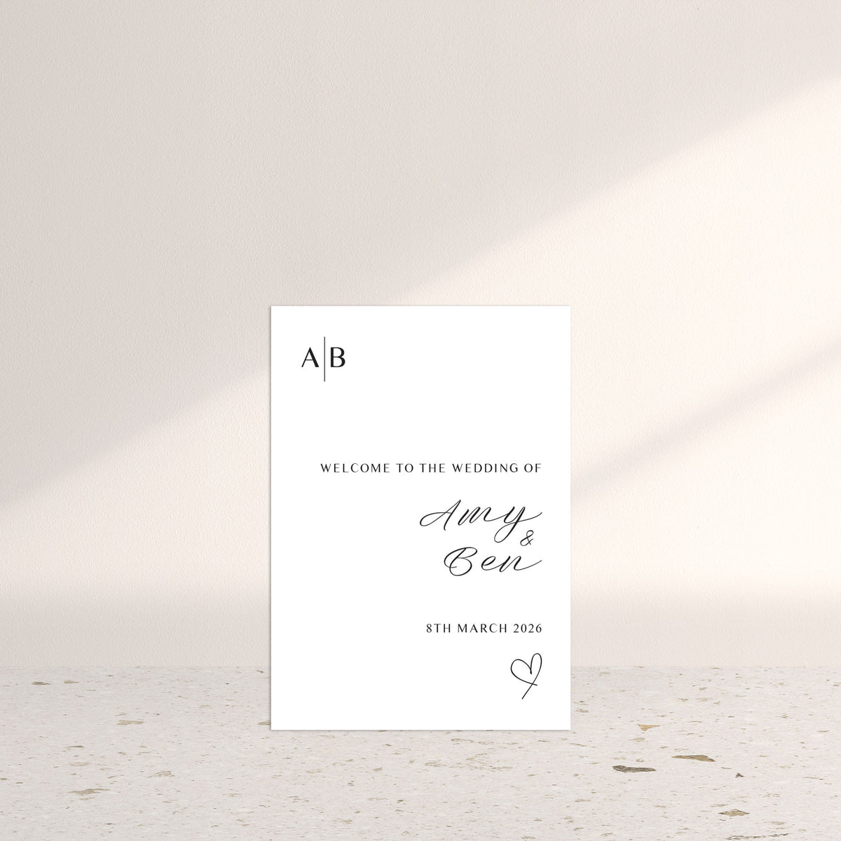 AMY Welcome Sign – Ivory & Ink Weddings