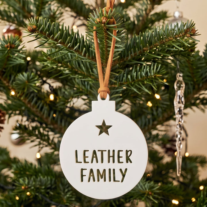 Family personalised Christmas ornament by Ivory &amp; Ink Weddings