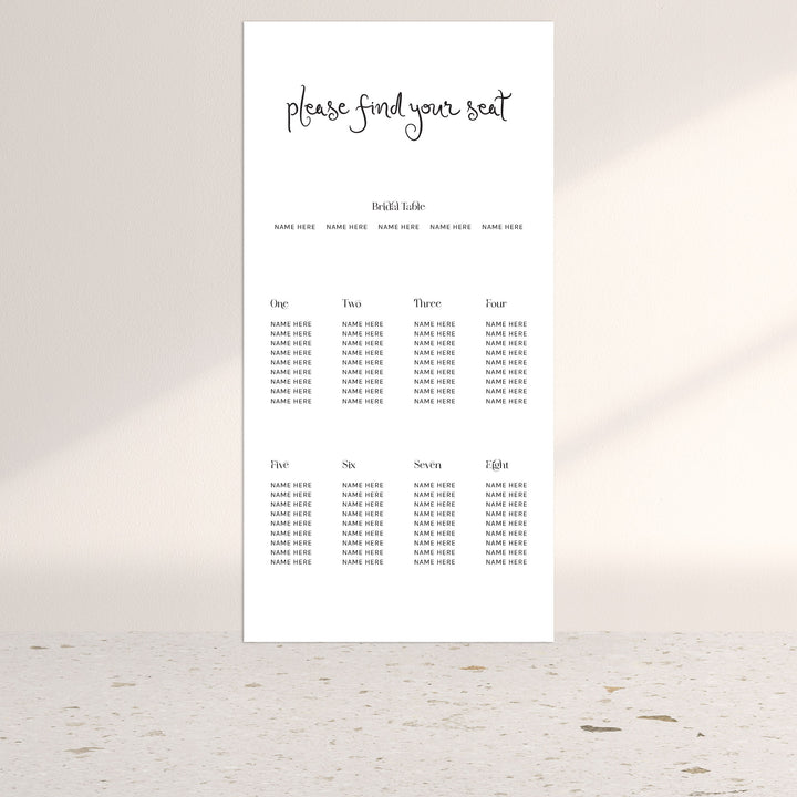 DANI Seating Chart