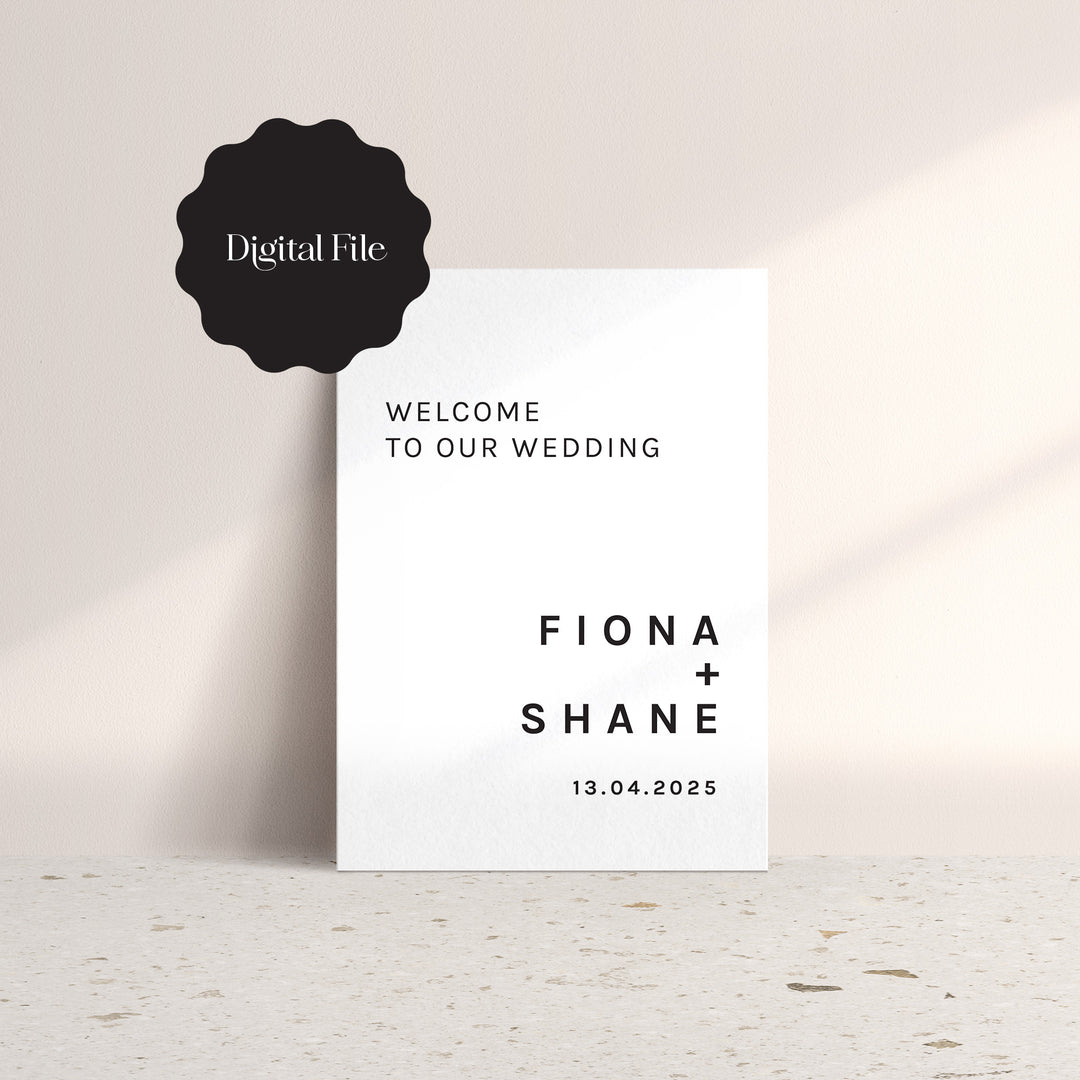 Digital Welcome Design Digital Welcome Sign – Ivory & Ink Weddings