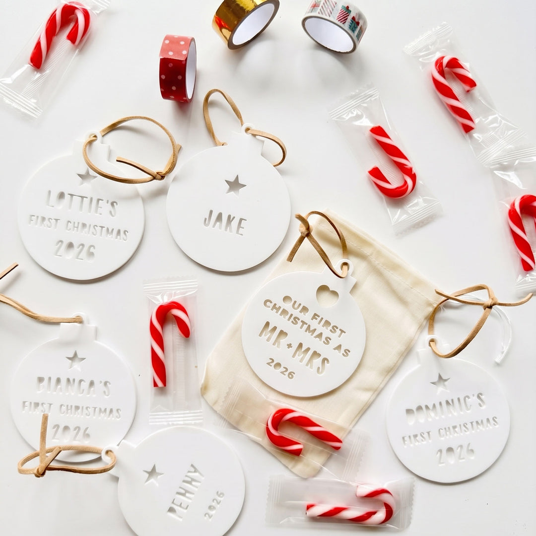Personalised Christmas ornament by Ivory &amp; Ink Weddings