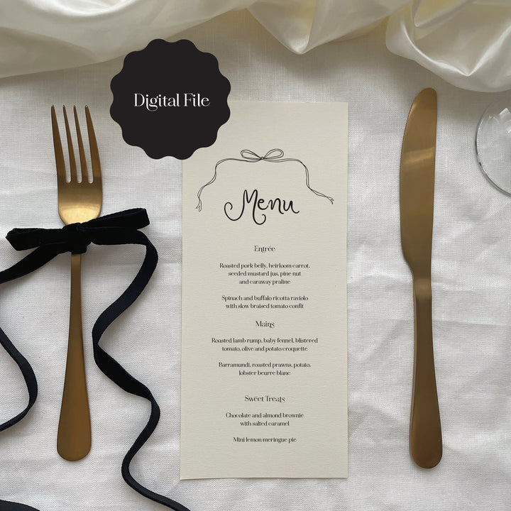 Digital Table Menu