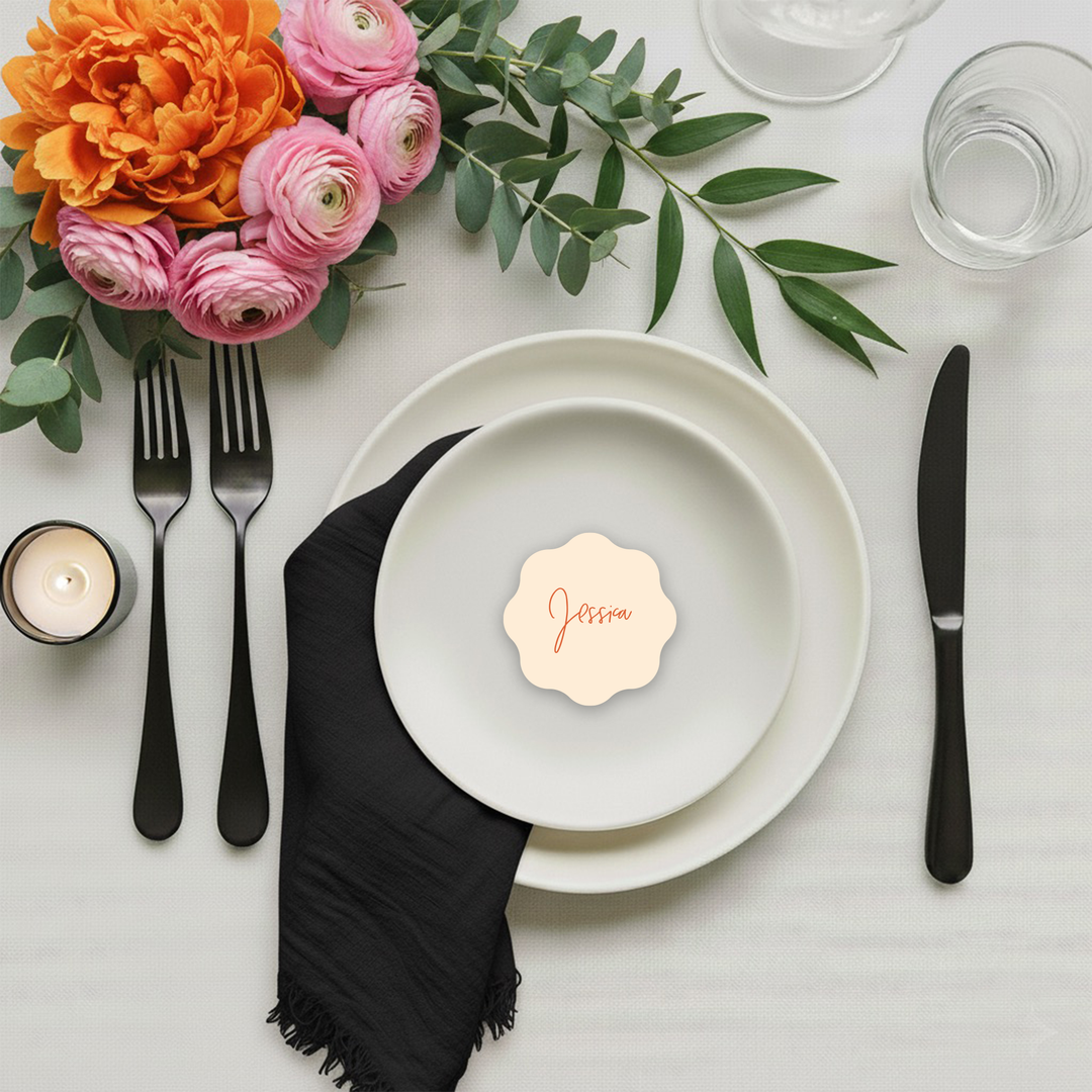 Round Wave place cards