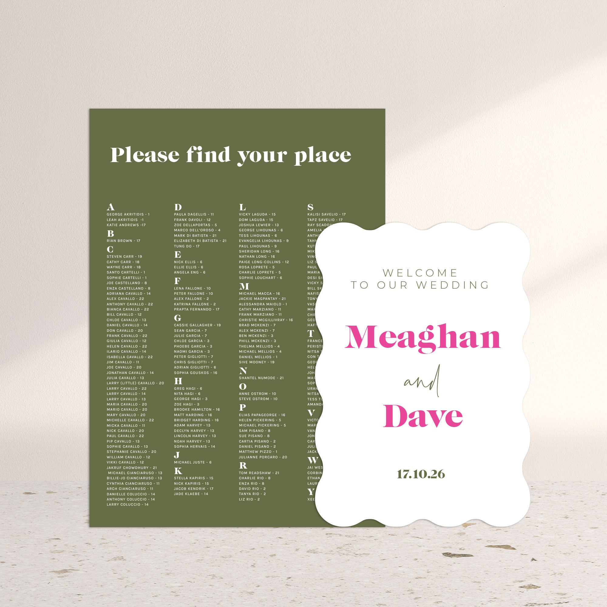 MEAGHAN 2 Sign Package – Ivory & Ink Weddings