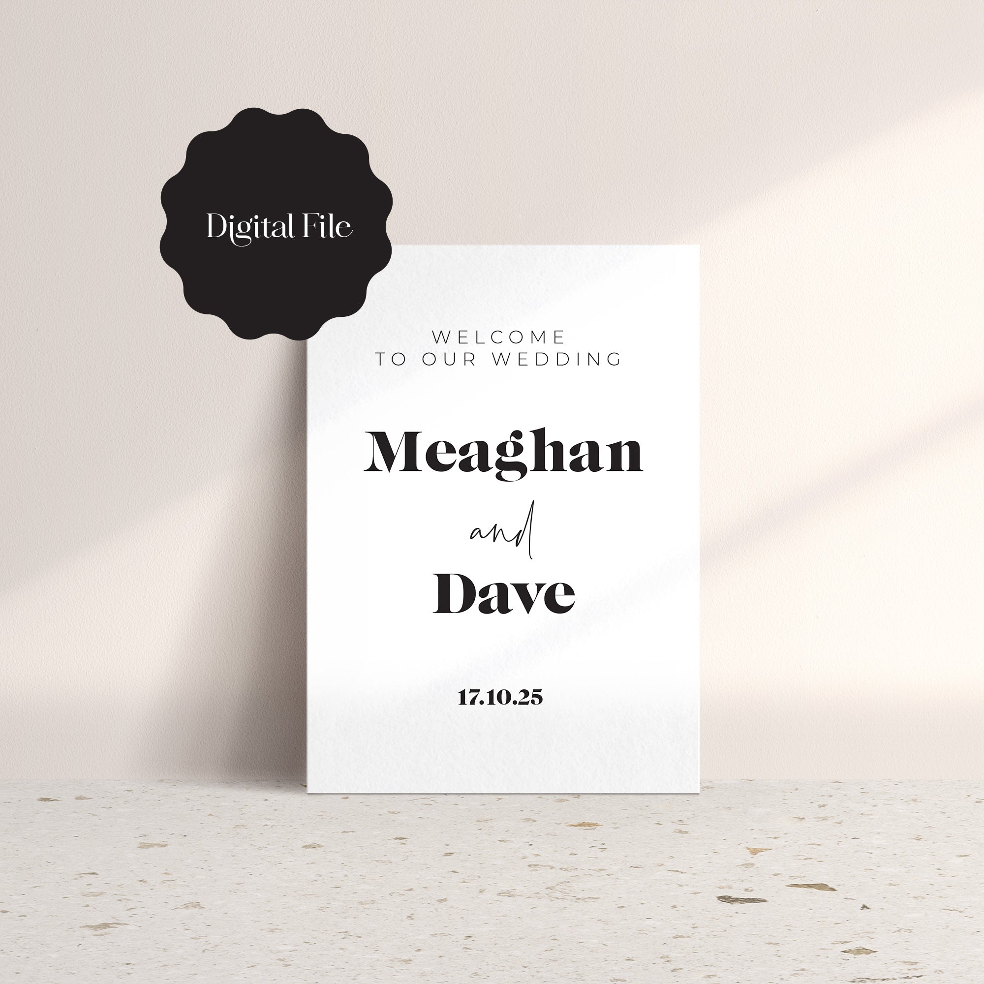 Digital Welcome Sign – Ivory & Ink Weddings