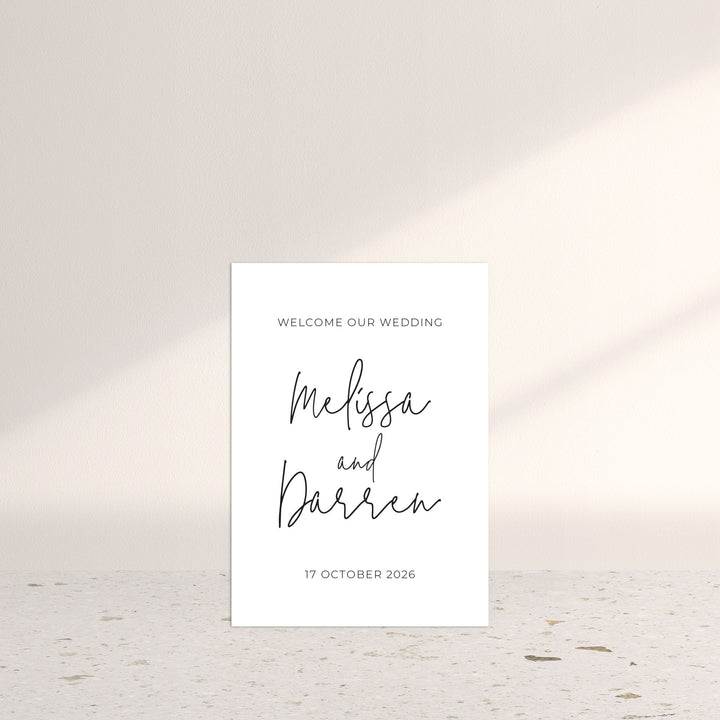 MELISSA Welcome Sign