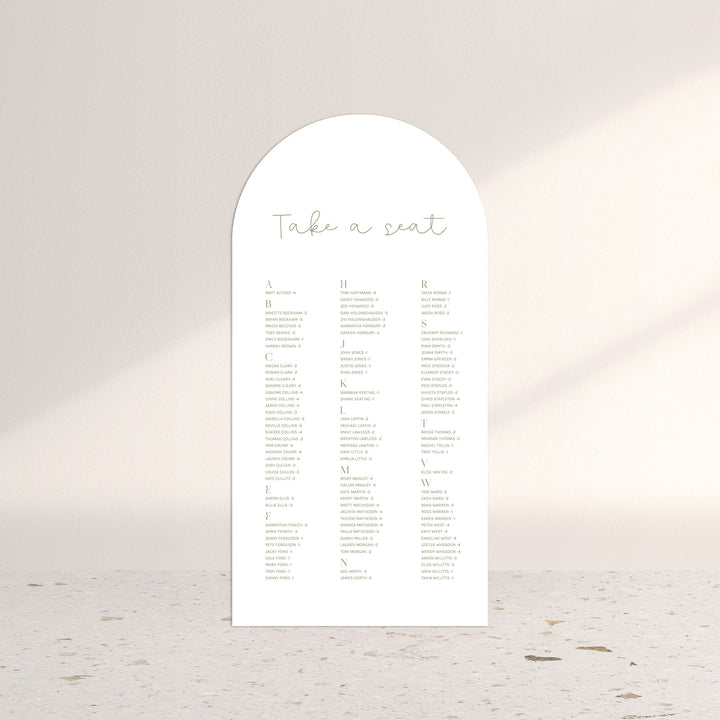 OLIVER Seating Chart