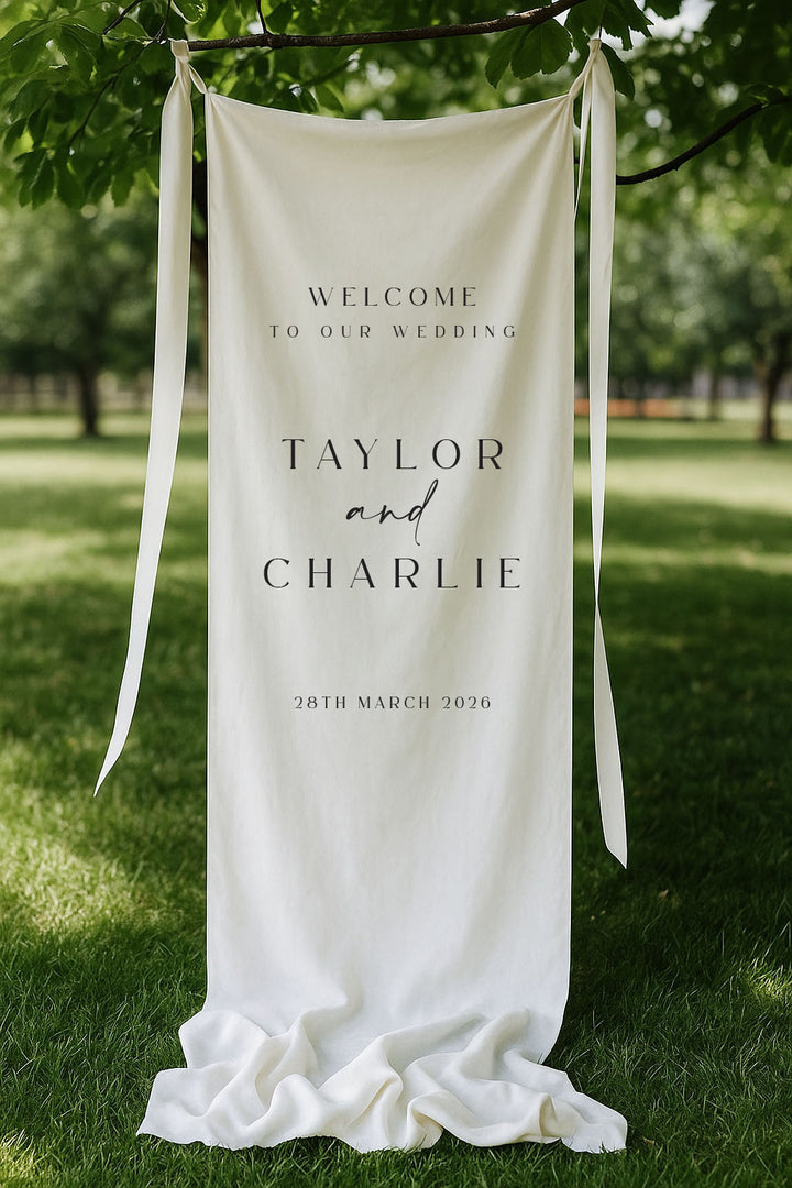 Fabric Welcome Sign