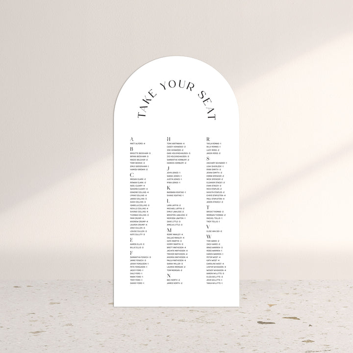 TAYLOR Seating Chart