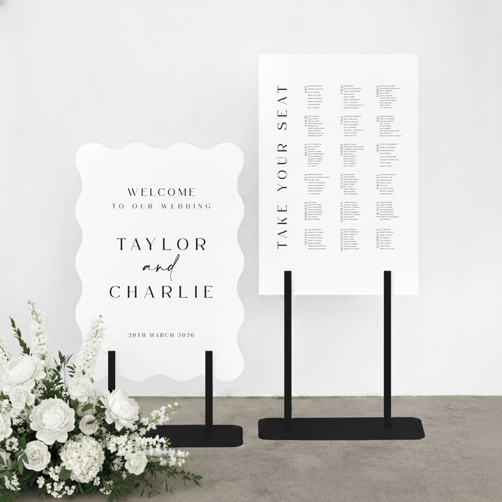 Peg Sign Stands - black