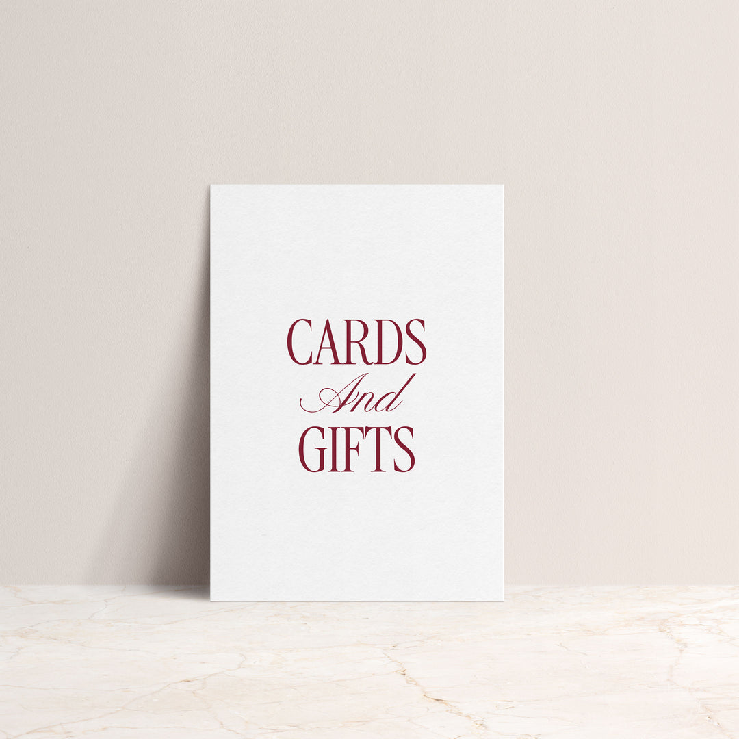 Cards and Gifts Sign