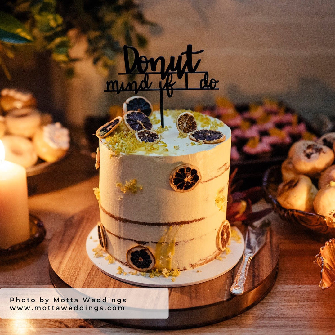 Ivory and Ink Weddings Cake Topper Custom Text - Cake Topper