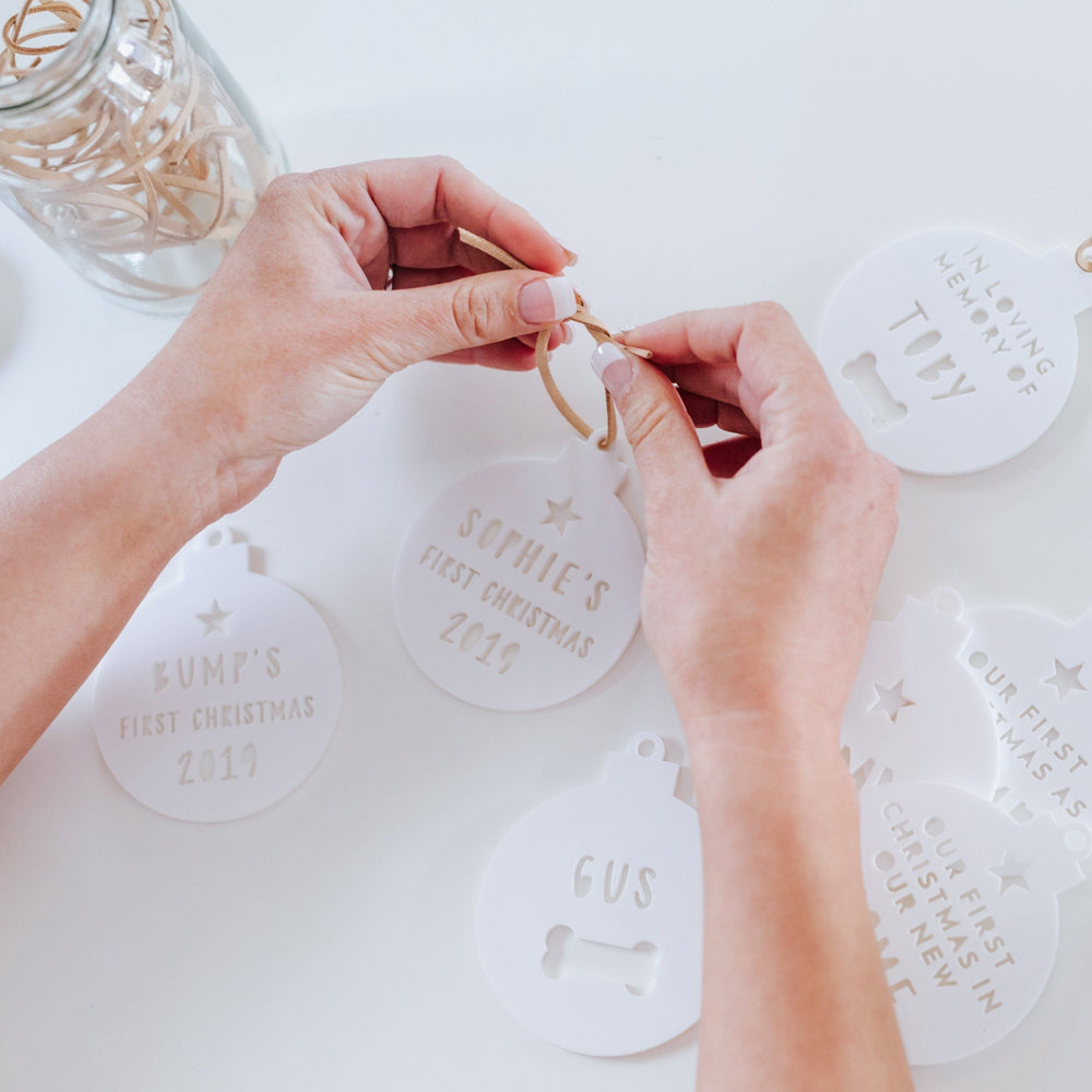 Personalised Christmas ornament by Ivory & Ink Weddings