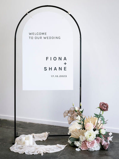 Ivory and Ink Weddings Hire Arch Black Metal Stand Hire