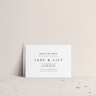 Ivory and Ink Weddings Save The Date JANE save the date