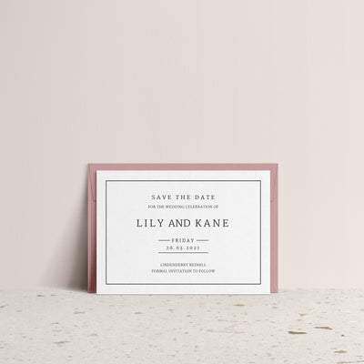 Ivory and Ink Weddings Save The Date LILY save the date