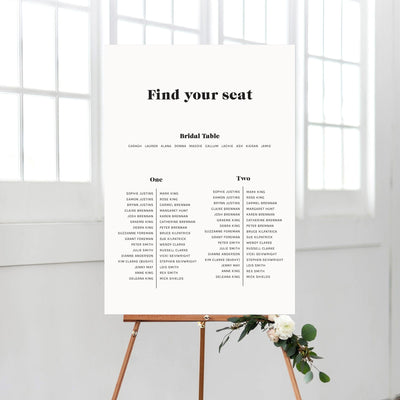 Ivory and Ink Weddings Seating Chart MEAGHAN Seating Chart