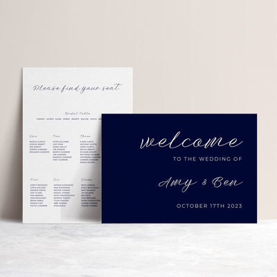 Ivory and Ink Weddings Welcome Sign AMY 2 Sign Package