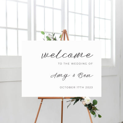 Ivory & Ink Weddings Welcome Sign AMY Welcome Sign