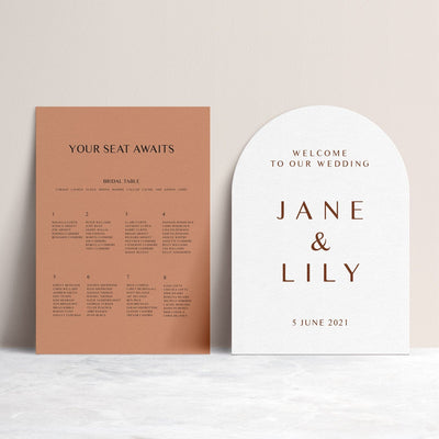 Ivory and Ink Weddings Welcome Sign JANE 2 Sign Package