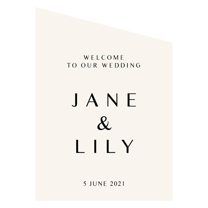 Ivory and Ink Weddings Welcome Sign JANE 2 Sign Package