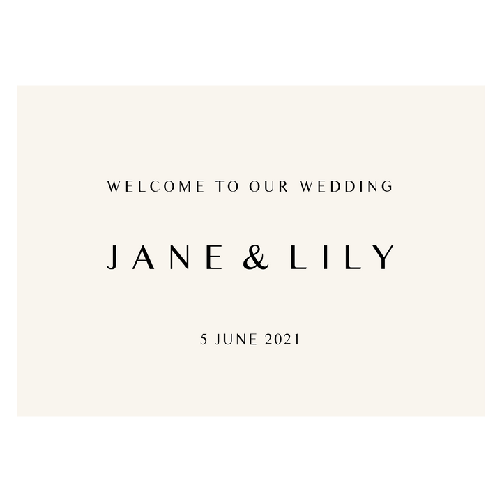 Ivory and Ink Weddings Welcome Sign JANE 2 Sign Package