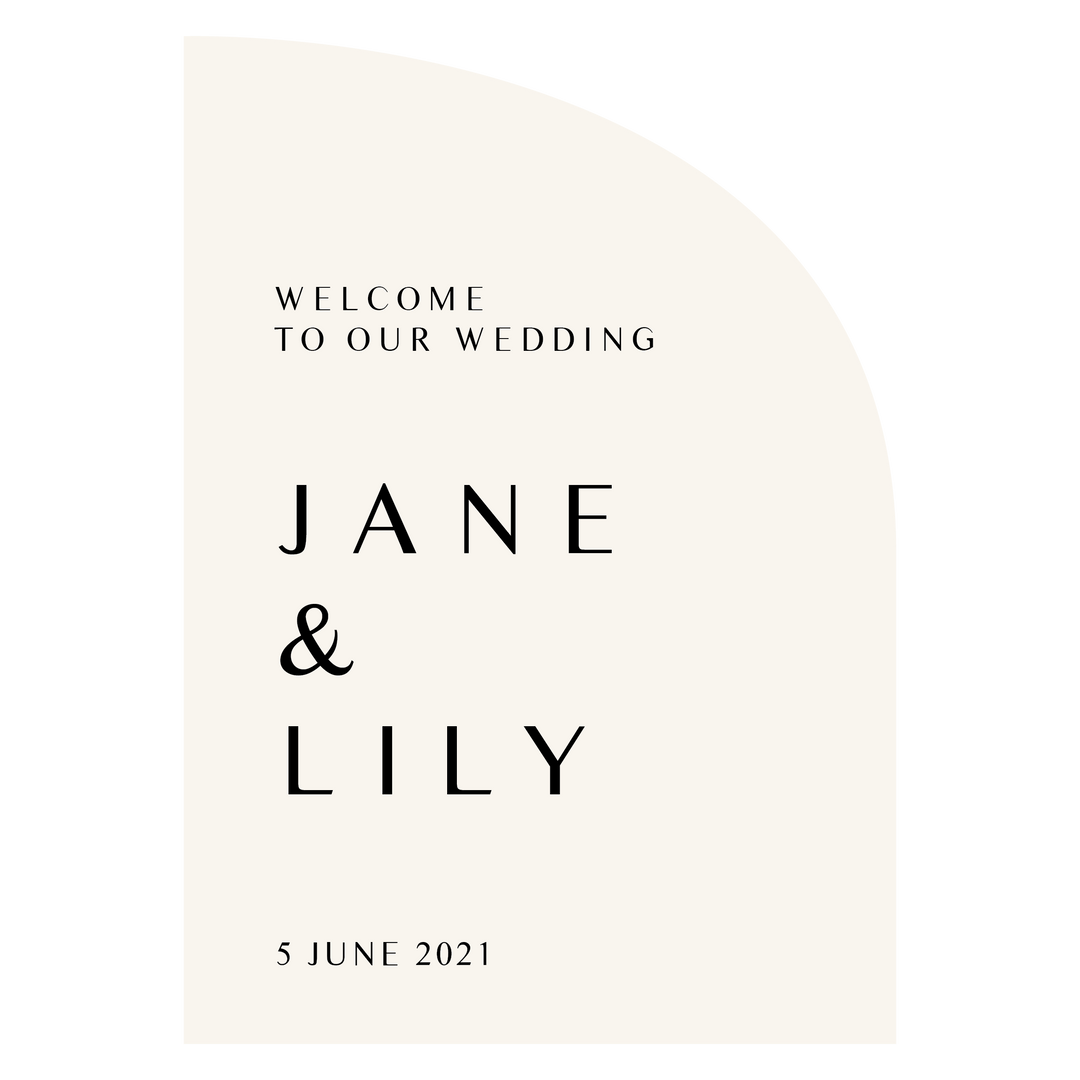 Ivory and Ink Weddings Welcome Sign JANE 2 Sign Package