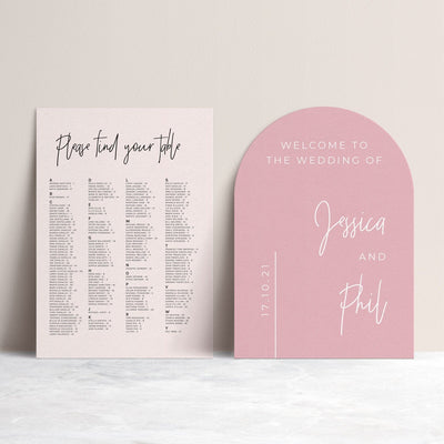 Ivory and Ink Weddings Welcome Sign JESSICA 2 Sign Package