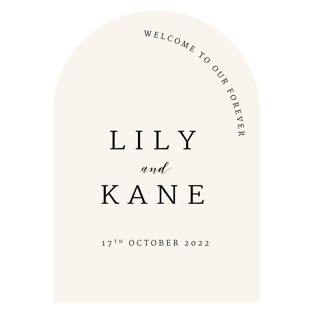 Ivory and Ink Weddings Welcome Sign LILY 2 Sign Package