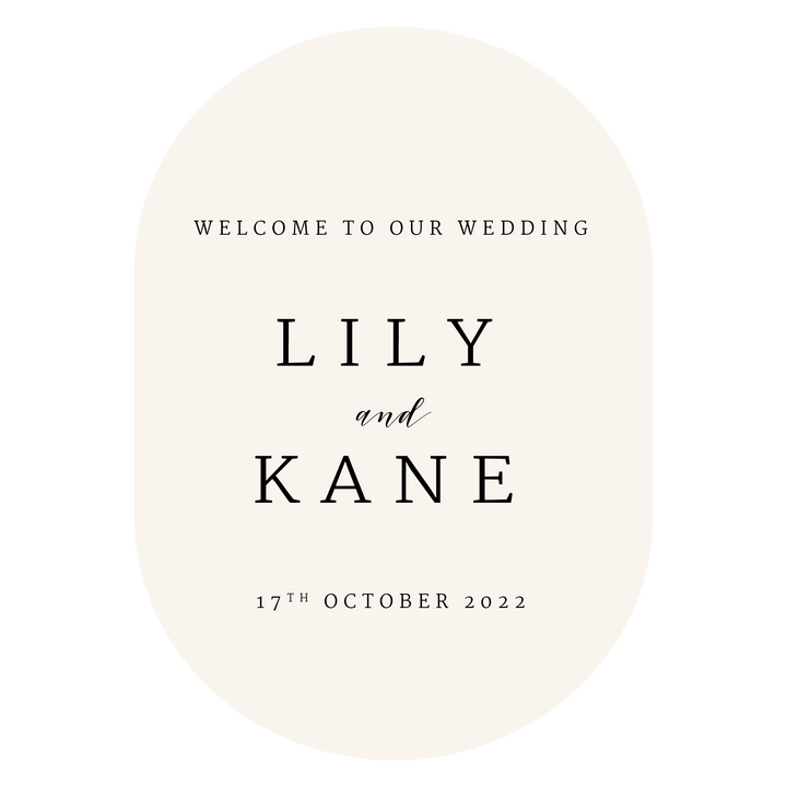 Ivory and Ink Weddings Welcome Sign LILY 2 Sign Package