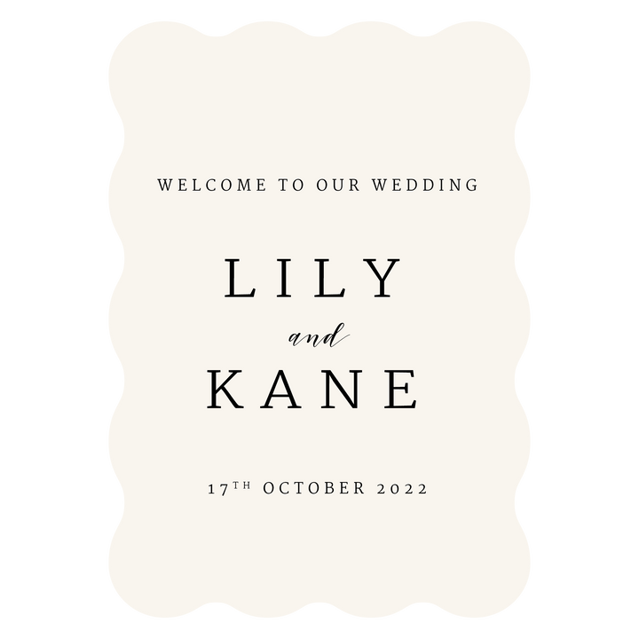 Ivory and Ink Weddings Welcome Sign LILY 2 Sign Package