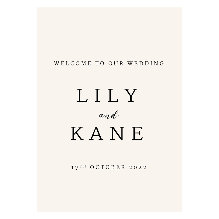 Ivory and Ink Weddings Welcome Sign LILY 2 Sign Package