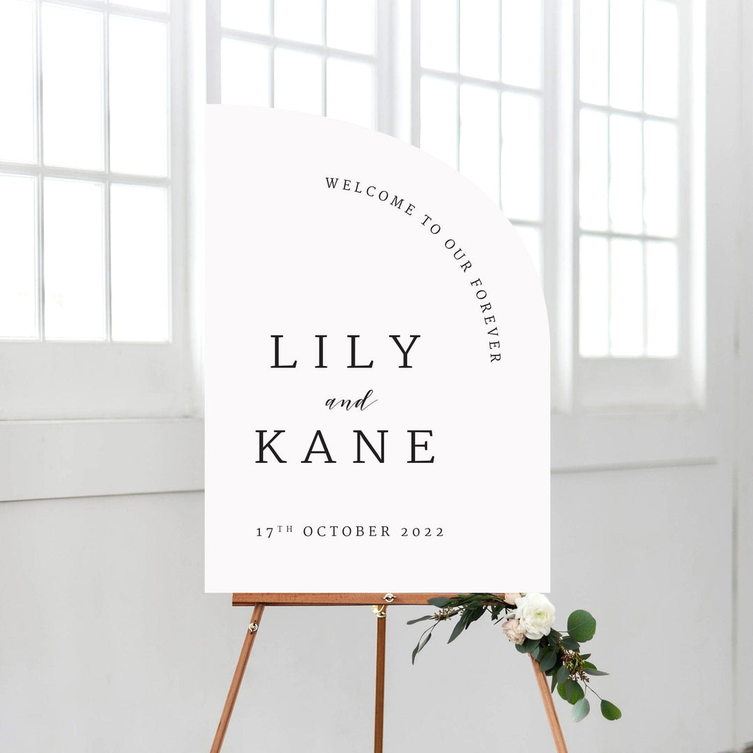 Ivory and Ink Weddings Welcome Sign LILY 2 Sign Package