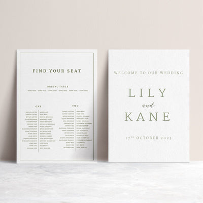 Ivory and Ink Weddings Welcome Sign LILY 2 Sign Package