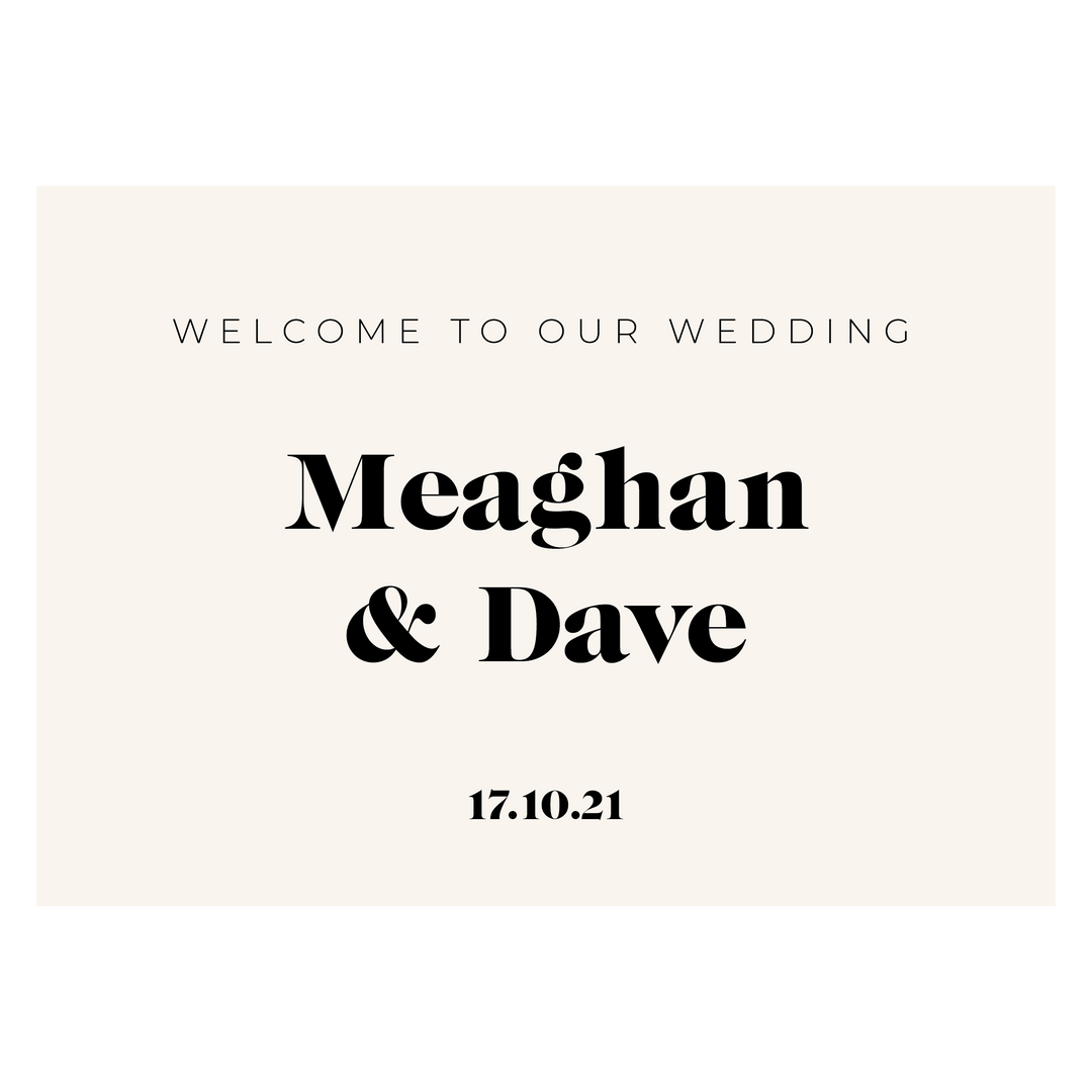 Ivory and Ink Weddings Welcome Sign MEAGHAN 2 Sign Package
