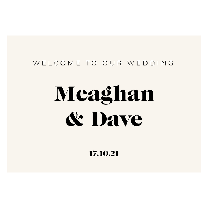 Ivory and Ink Weddings Welcome Sign MEAGHAN 2 Sign Package