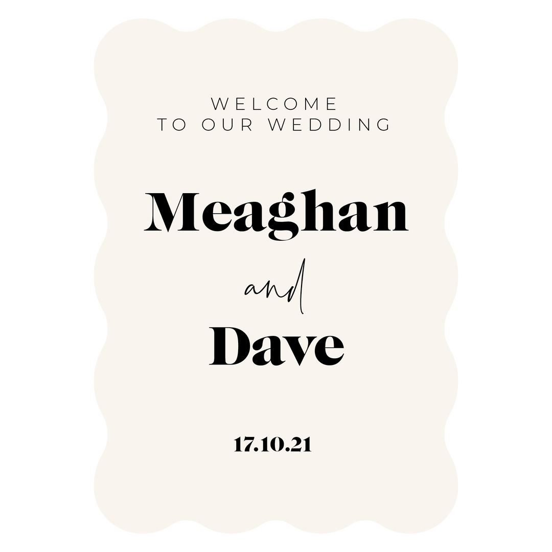 Ivory and Ink Weddings Welcome Sign MEAGHAN 2 Sign Package