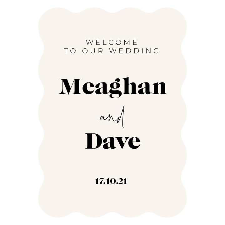 Ivory and Ink Weddings Welcome Sign MEAGHAN 2 Sign Package