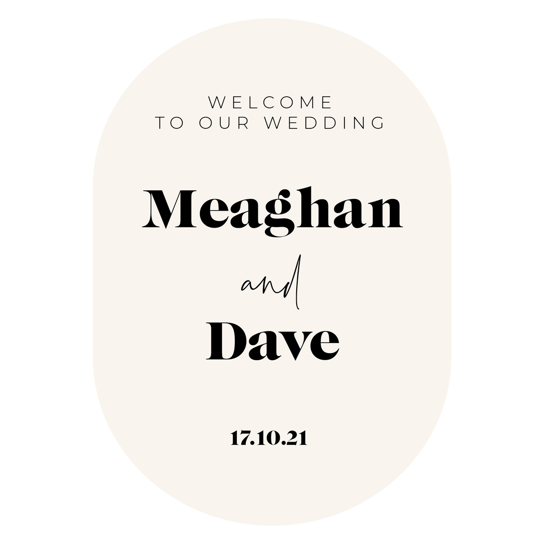 Ivory and Ink Weddings Welcome Sign MEAGHAN 2 Sign Package