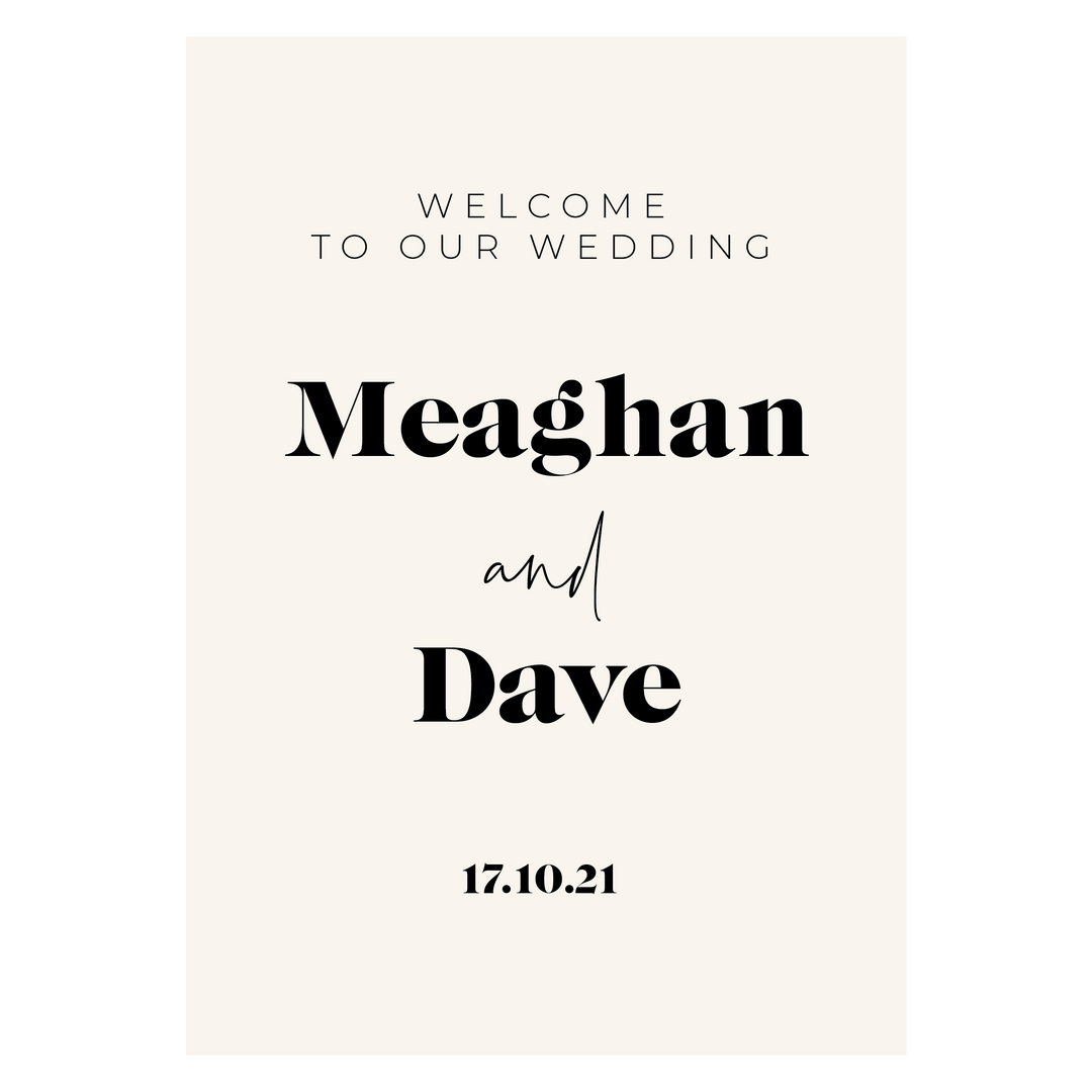 Ivory and Ink Weddings Welcome Sign MEAGHAN 2 Sign Package
