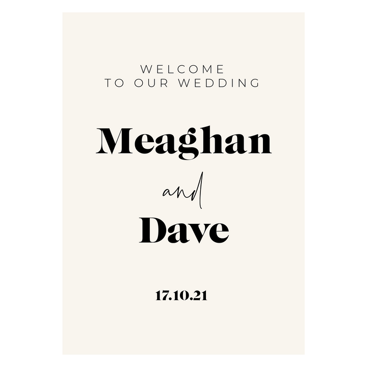 Ivory and Ink Weddings Welcome Sign MEAGHAN 2 Sign Package