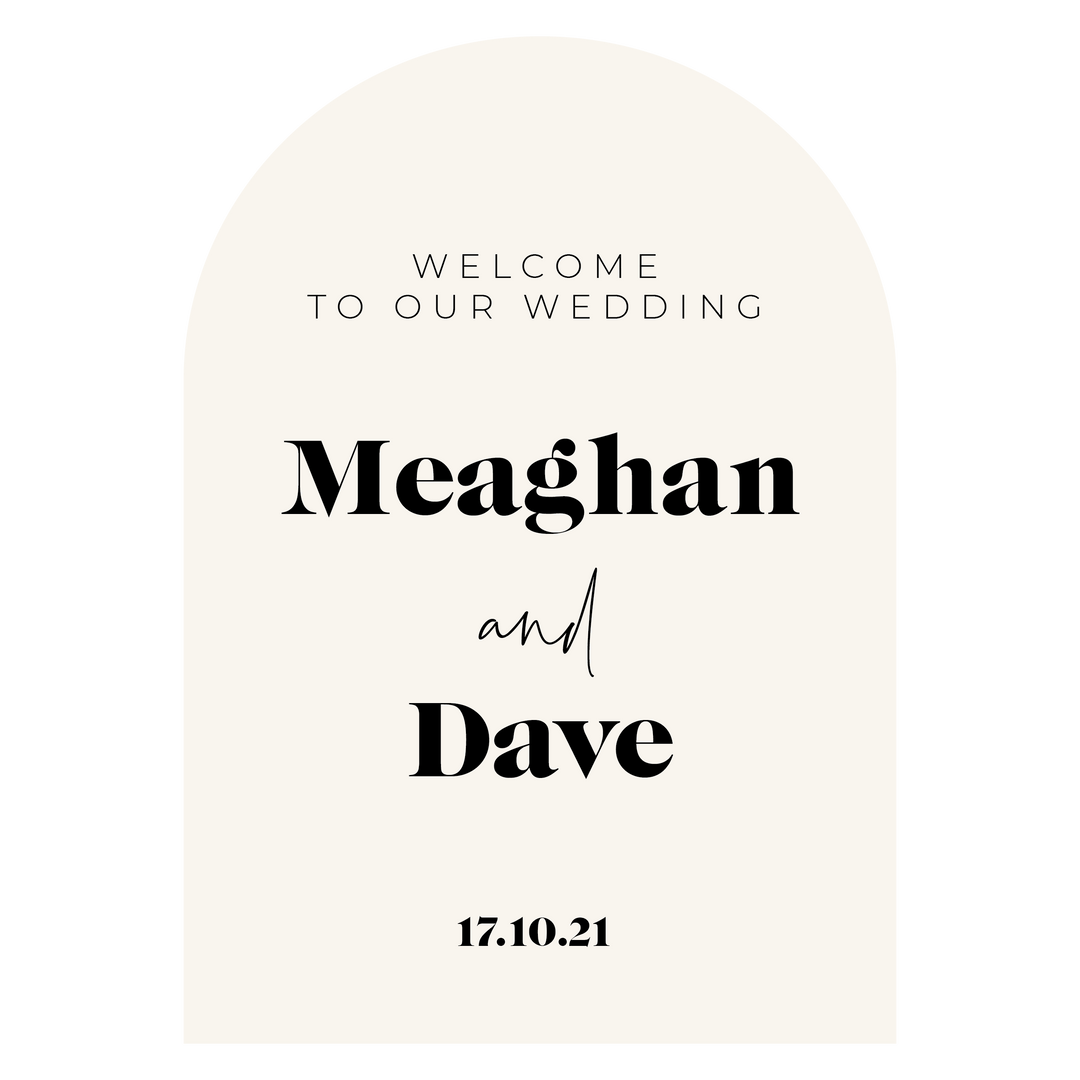 Ivory and Ink Weddings Welcome Sign MEAGHAN 2 Sign Package