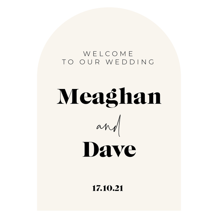 Ivory and Ink Weddings Welcome Sign MEAGHAN 2 Sign Package