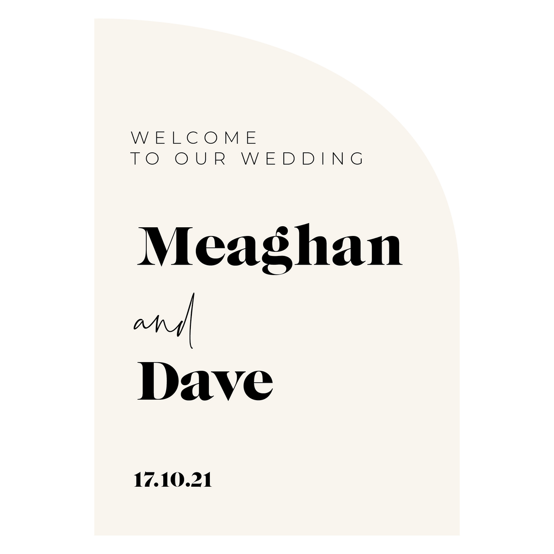 Ivory and Ink Weddings Welcome Sign MEAGHAN 2 Sign Package