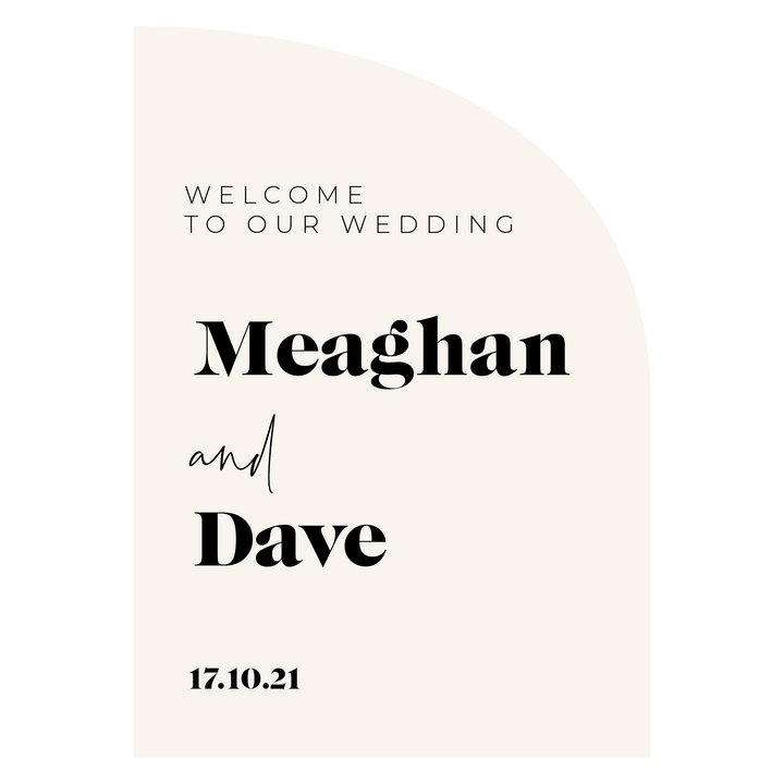 Ivory and Ink Weddings Welcome Sign MEAGHAN 2 Sign Package